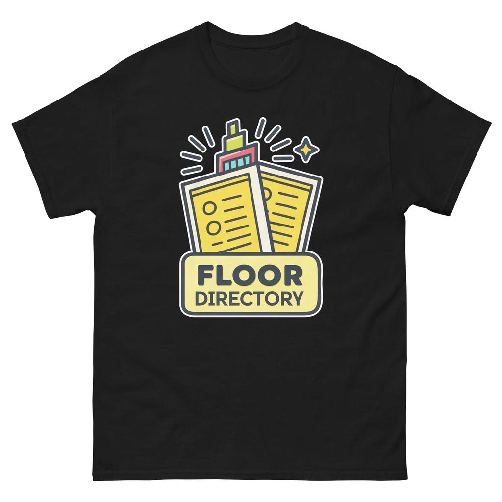 Floor Directory Hotel Item Travel Motel T-Shirt
