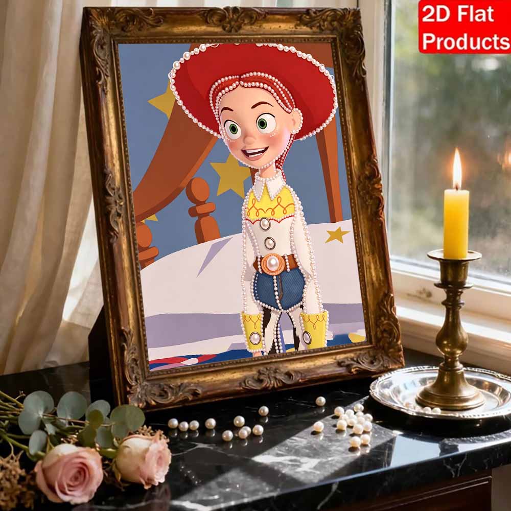 Disney Pearl Art Toy StoryJessie's Childhood DIY Handmade Pearl  Gemstone Art Kit | Uniquely Shaped Craft for Home Wall Decor