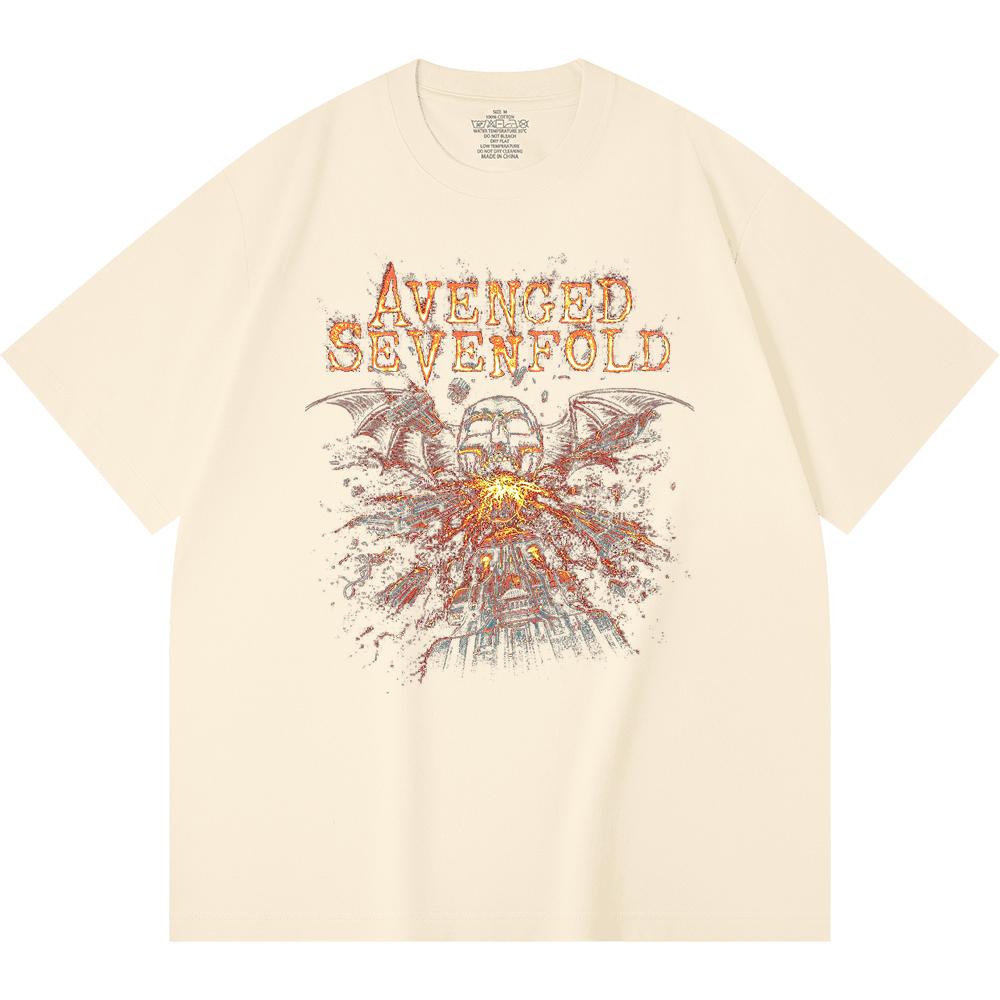 230 g/m² 100% Bavlna T-shirt Heavy Metal Rocková Kapela Tisk Populární Hudby Unisex Těžký Bavlněný T-shirt