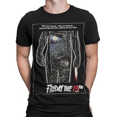 Freitag der 13. Horrorfilm Poster Grafik T-Shirt Herren Damen Tee