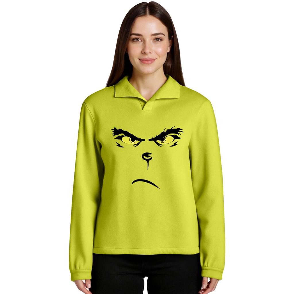 Stand-up Collar Long-sleeved Pullover Top, Print Sports Top