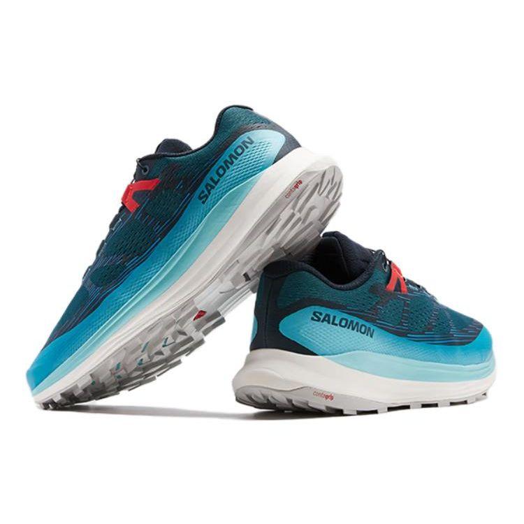 Salomon Ultra Glide 2 Outdoor Sports Fabric Non-Slip Durable Low-Top Trail Running Shoes Men Sneaker Blue Red 472163