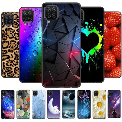 Für Samsung A12 Fall 2021 Schwarz Weiche TPU Silikon Telefon Fällen Für Samsung Galaxy A12 M12 Fall Cool Gestaltete Abdeckung stoßstange A 12