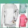 Gemütliche Damen-Mode-Hoodies Aus Bequemem Baumwollmischgewebe Mit Langen Ärmeln