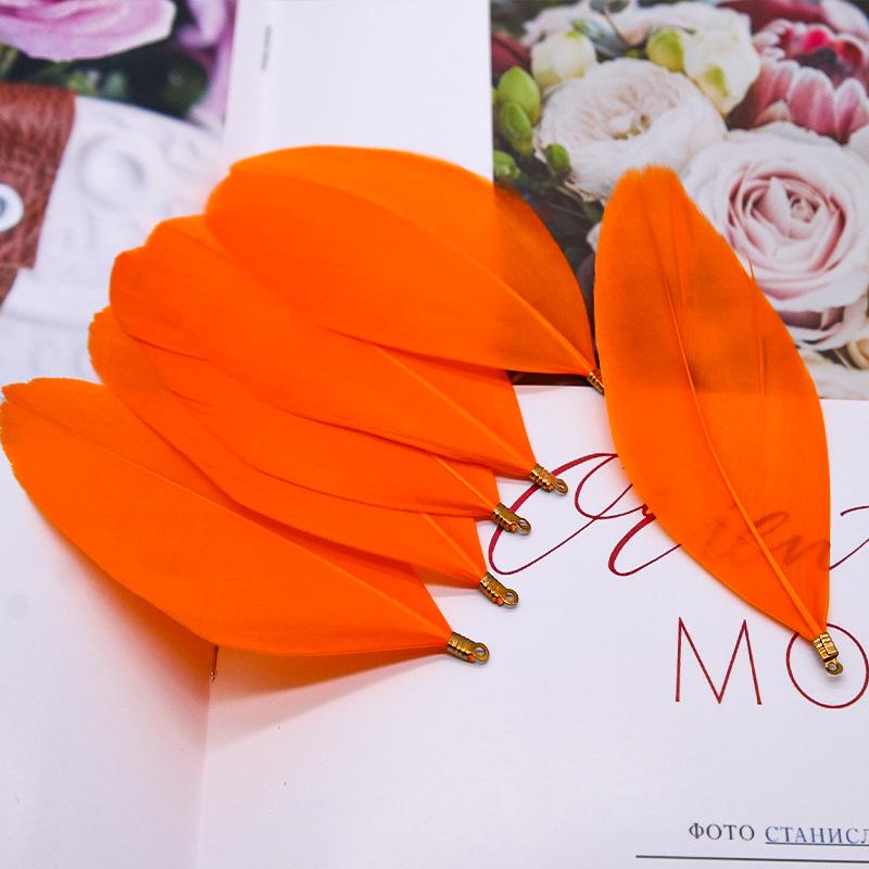 50Pcsdiy Jewelry Accessories Feather Big Floating Metal Clip Feather Swan Hair Jewelry Clothing Accessories Materials