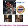 Chinese Black Lion Dance Muay Thai Kickboxing Training Shorts Print Martial Art Boxer Unisex Men Women Kid Fighting Fitness Sport Gym Workout