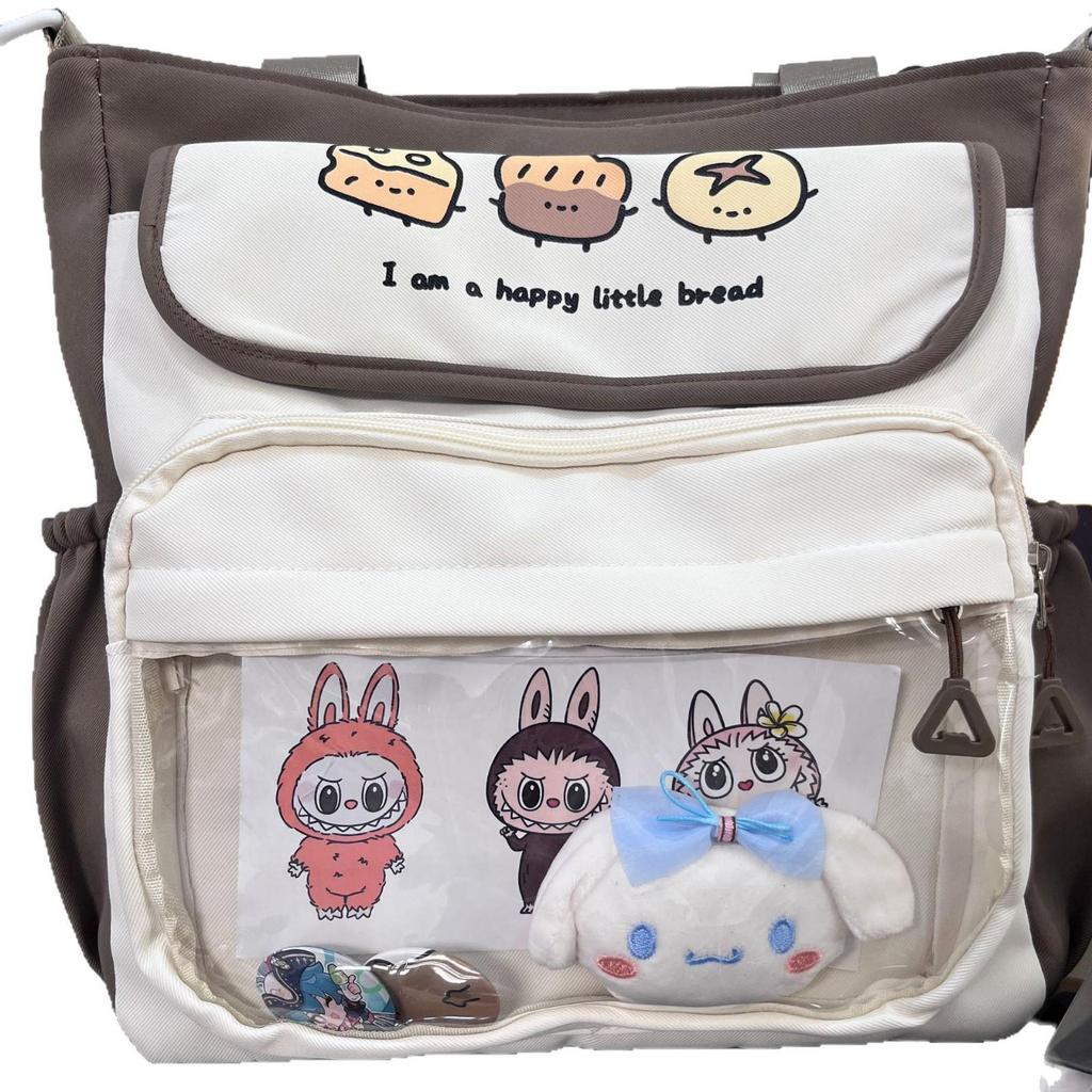 Japanese High School Style Large Capacity Ita Bag – Cute Transparent Anime Doll Shoulder Backpack