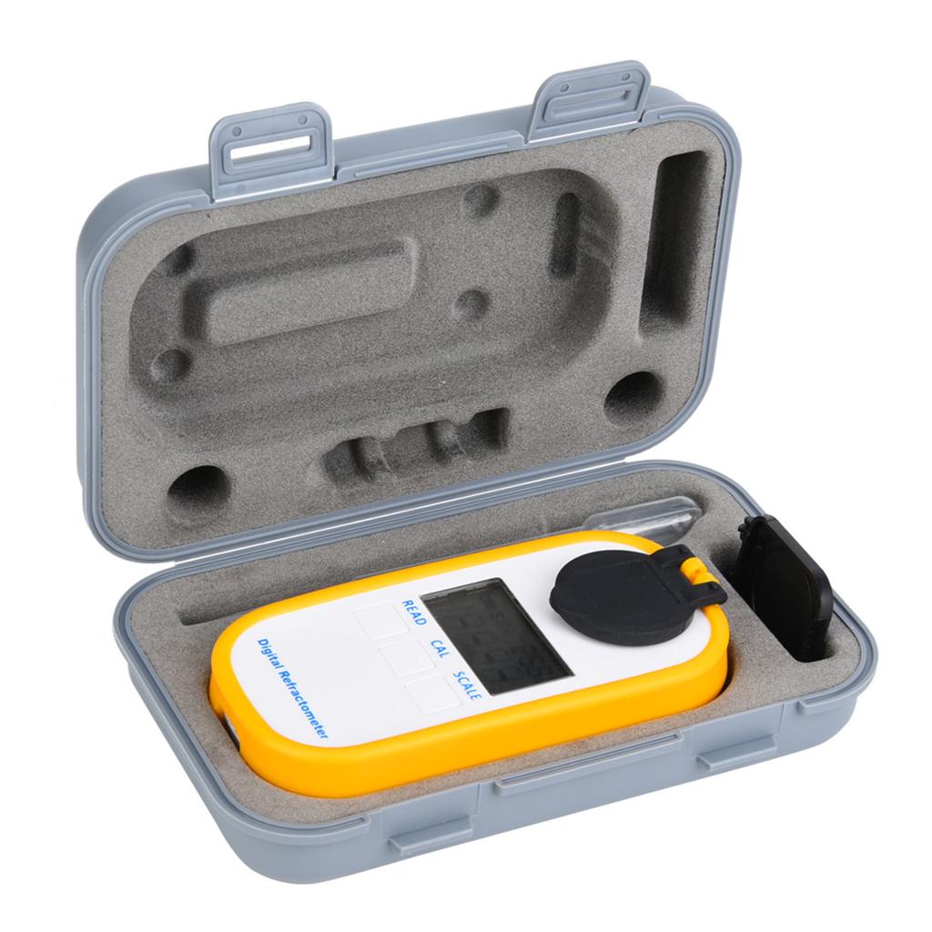 LCD Digital Brix Refractometer Food Sugar Concentration Meter Fruit Juice Beverages Tester Meter