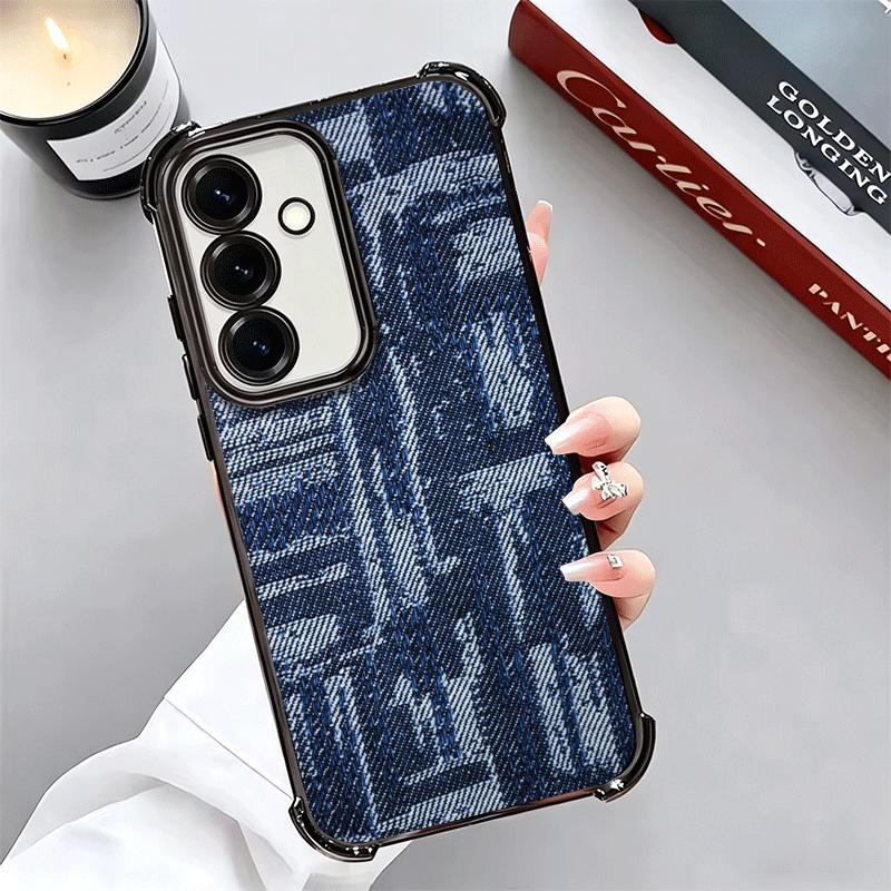 Retro Denim Pattern Soft Phone Case For Samsung A17 A27 A07 A37 A57 A16 A56 A15 A55 A14 A54 A13 A53 A26 A36 A25 A35 A24 A34 A23