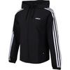 Neo Essential 3S Striped Hooded Fashion Jacket Women Jacket Black GJ7950