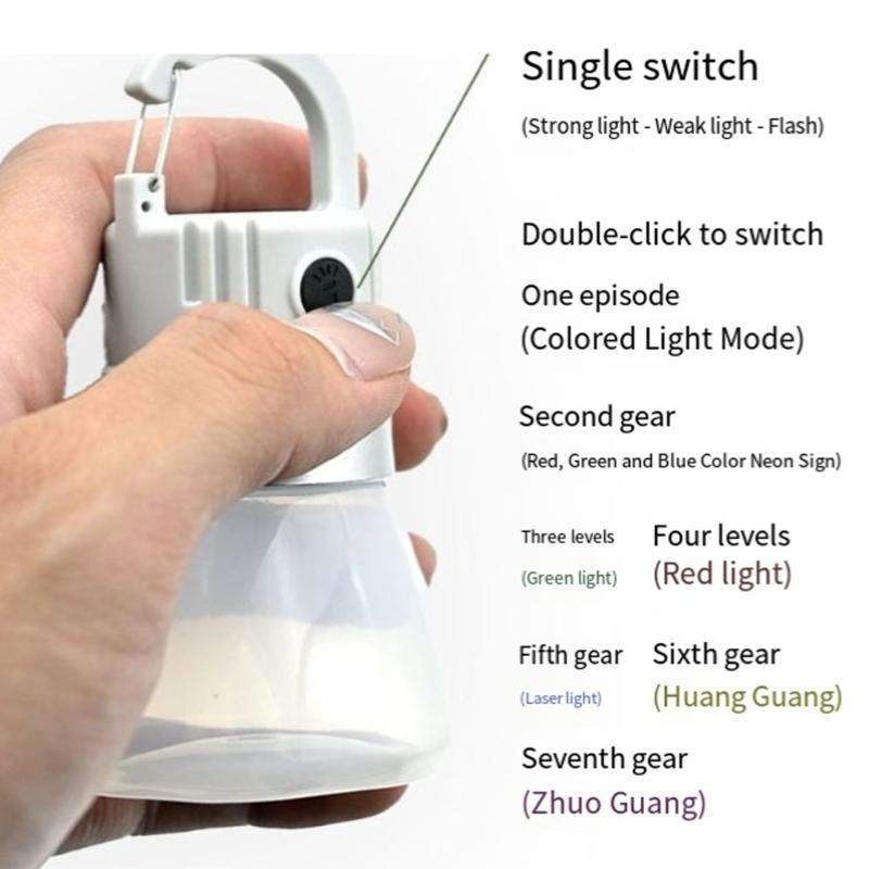 Camping Lanterns Rechargeable, Camping Lamp for Tent, 8 Light Modes, Bright LED Outdoor Hanging Tent Light for Camping