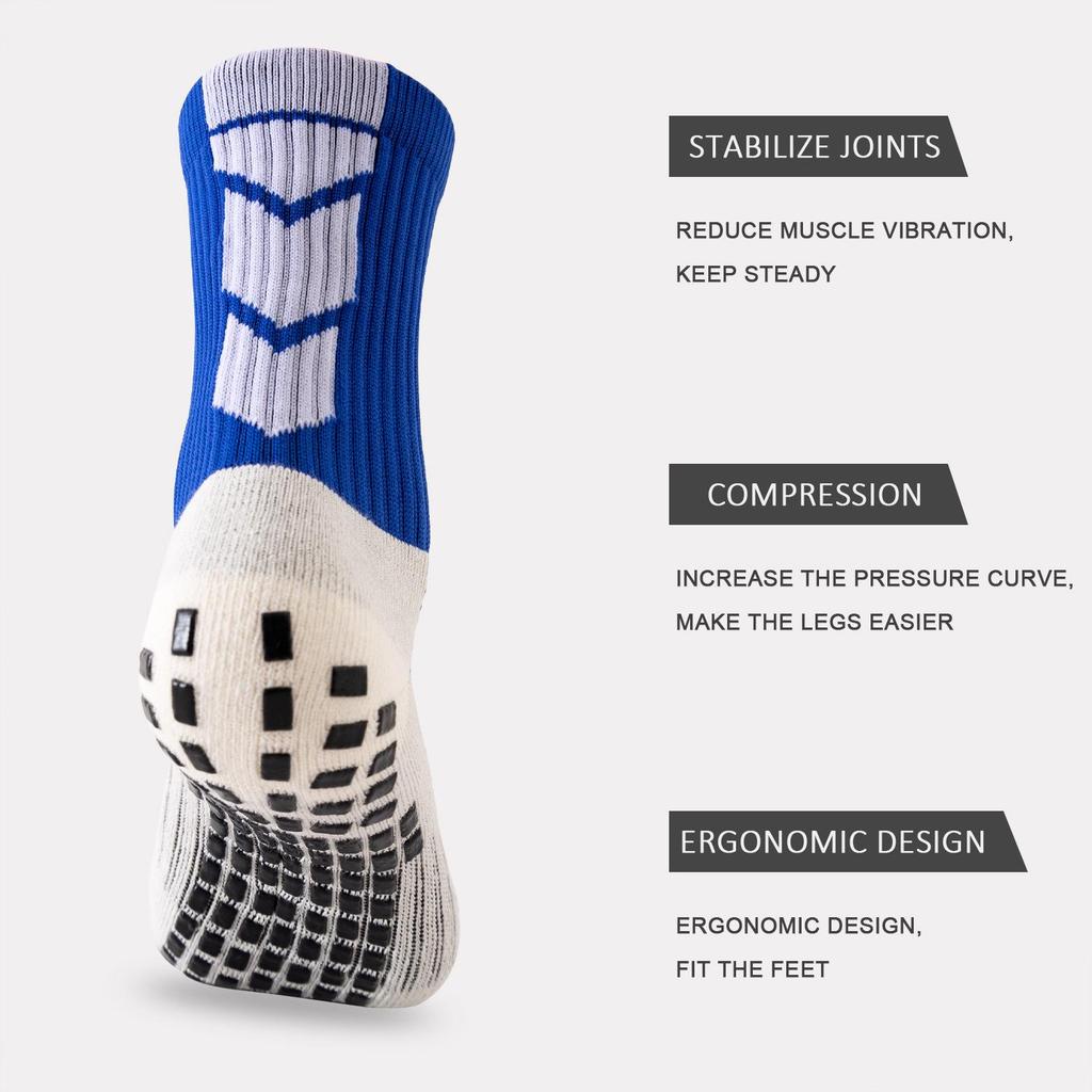 Men's Non-Slip Towel Bottom Football Socks, Thickened Mid-Calf, Wear-Resistant Sports Socks