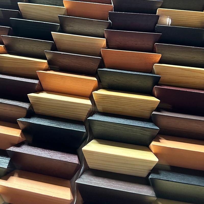 Creative Color 3D Stereoscopic Diamond Wall Hanging Hotel Café Background Decoration Bevel Color Mosaic Wood Wall Hanging Decor