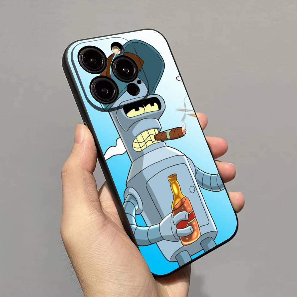 Funny Robot B-Benders Phone Case For iPhone 17 16 15 14 11 12 13 Mini Pro XS Max Plus Funda Shell