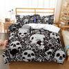 Printed Skull Cartoon Duvet Cover Set With Pillowcases Color Butterfly Queen White Double Beddding Home Textile Modern Style