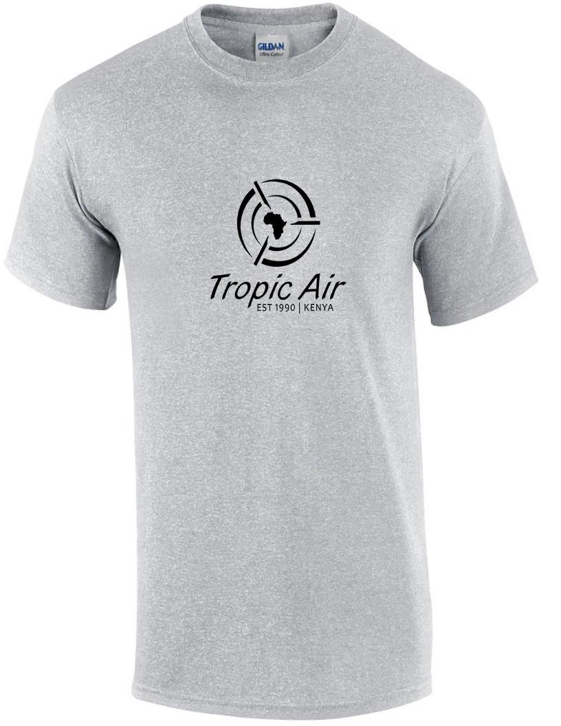 Tropic Air Kenya Black Logo Kenyan African Cotton Sport Gray T-Shirt 4XL