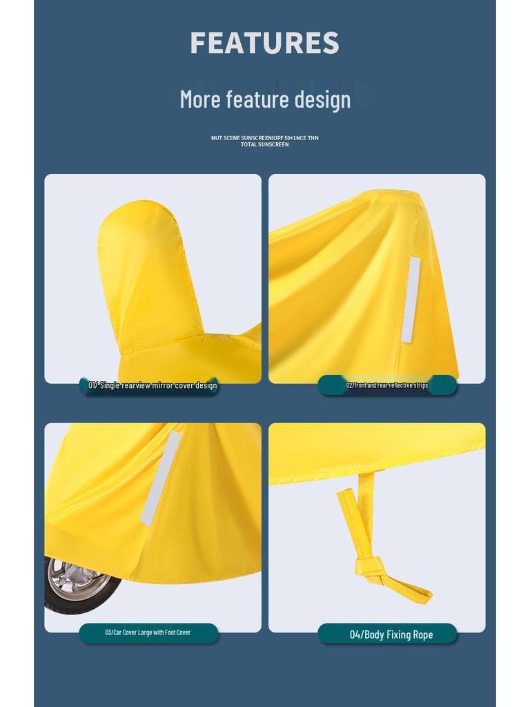 Electric Motorcycle Dustproof & Rainproof Cover Set for Scooters and Battery Cars