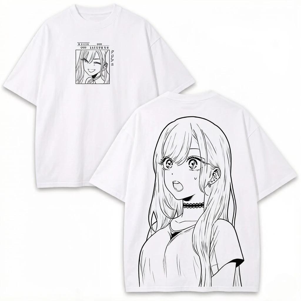 New My DressUp Darling Kitagawa Marin Anime Tshirt Suitable Summer High Quality Mens Clothing Womens Couples T Shirt New