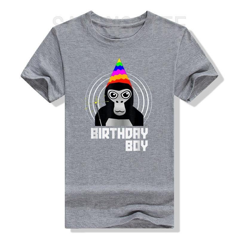 Gorilla Tag Birthday Boy VR Gamer Shirt for Kids Teen T-Shirt Funny B-Day Present Cute Graphic Tee Top Short Sleeve Blouses Gift