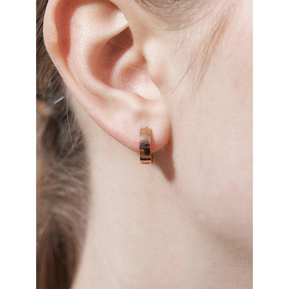 14K Gf Simple Round One-Touch Earrings Gigfee004