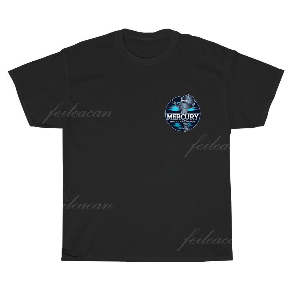 New Shirt Mercury Outboard Depot Logo American TShirt Funny Size S To 5XL Unisex T-Shirt
