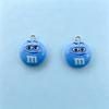10pcs Colorful M Bean Candy Resin Charms Handmade Accessories