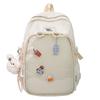 Japanese ins solid color junior high school student schoolbag female high school student transparent pain bag backpack Korean version trendy backpack
