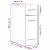 Pharmacy Cabinet Black Oak Effect 20 x 45.5 x 60 cm