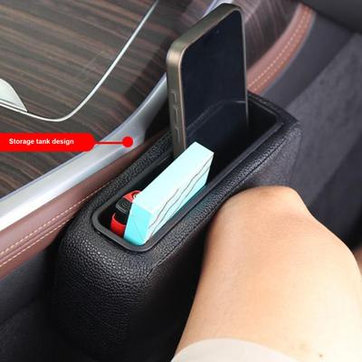 Car Door Side Storage Box Car Interior Door Side Leg Support Knee Pad Vehicle Interior Organizer Tray Adhesive for Wallet Keys