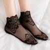 5Pairs Flower Mesh Lace Socks Thin Tube Socks Women Korean Ins Transparent Tulle Socks  Girl