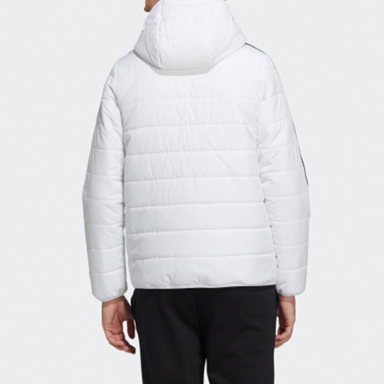 Adidas Neo Casual Outdoor Prošívaná Lehká Bavlněná Péřová Bunda s Kapucí Pánská Bunda Bílá H14200