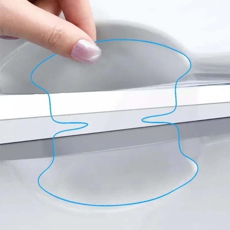 8Pcs Car Door Bowl Anti-scratch Sticker Clear Door Bowl Handle Protection Sticker Paint Surface Film Car Accessories Decals