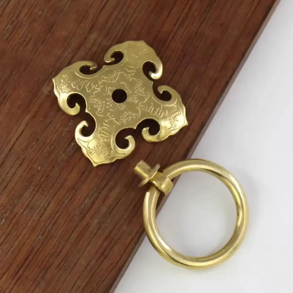 Brass Gate Handle with Vintage Aesthetic Simple Screw Installation for Front Doors and Interior Spaces in Your Home