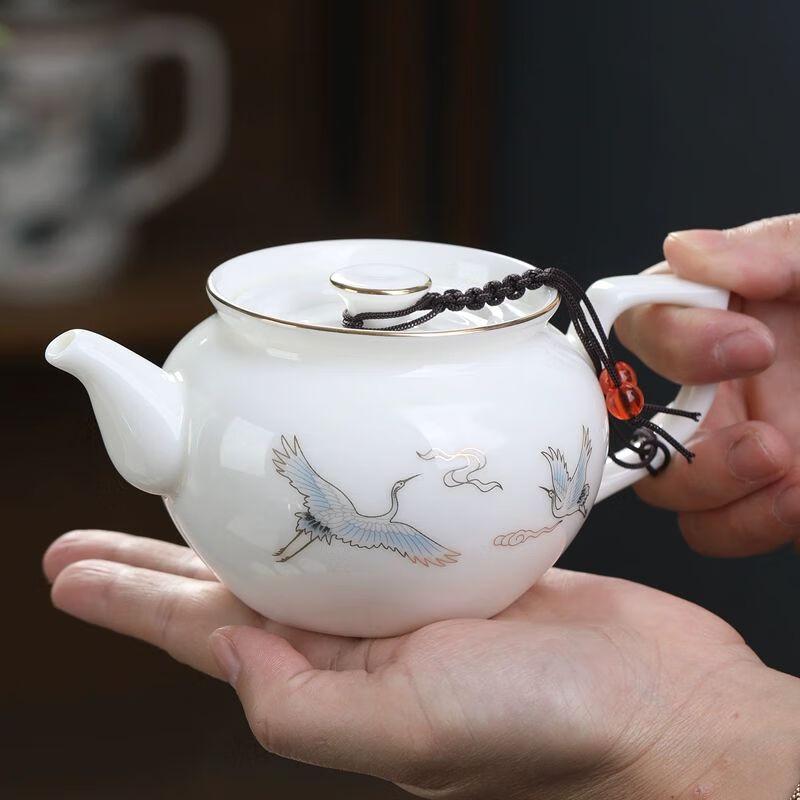Handcrafted Dehua White Porcelain Xishi Teapot
