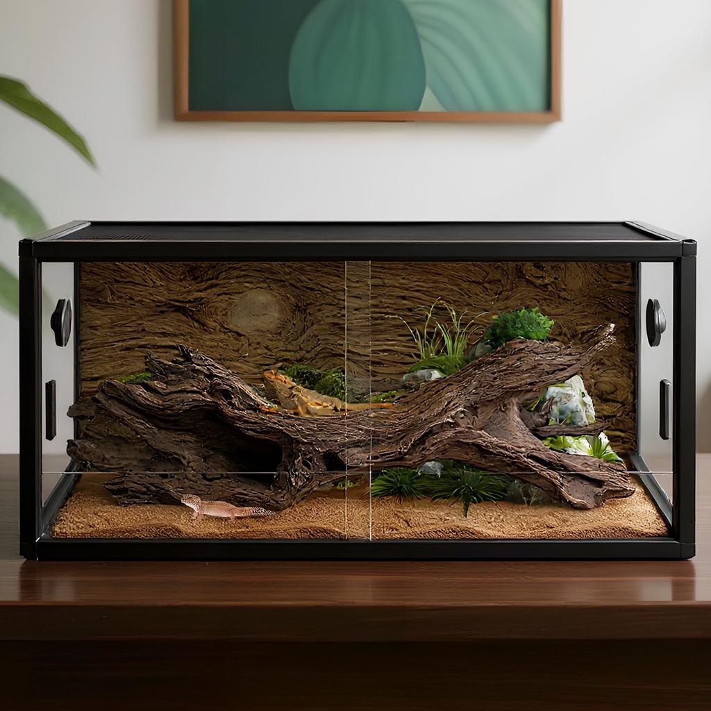 Reptile Breeding Box Detachable Plant Gecko Ecological Tank Front Opening Detachable Reptile Terrarium for Snake Lizard Breeding