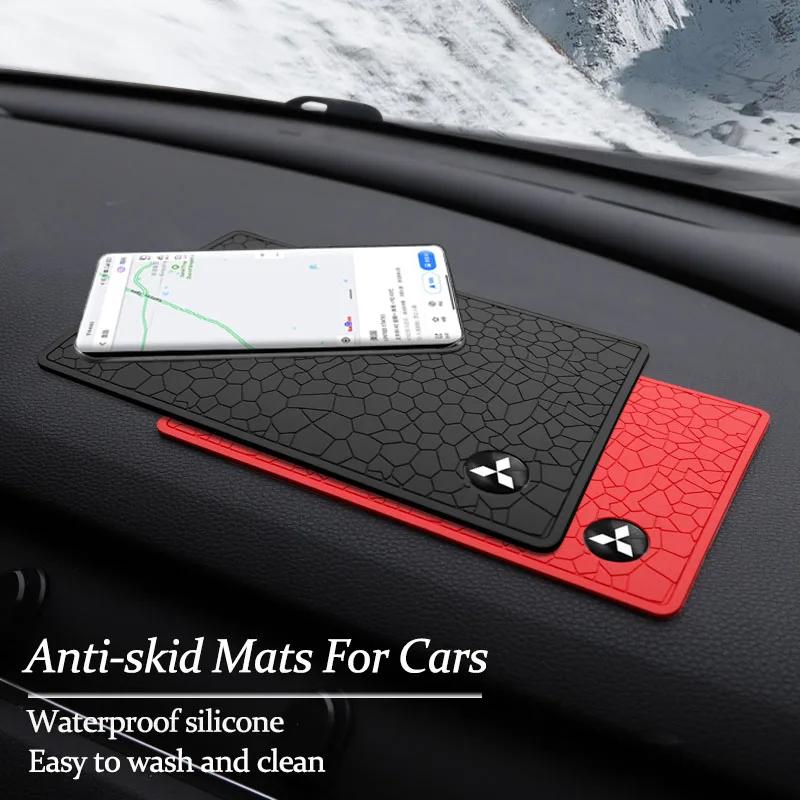 Car Anti-Slip Mat Dashboard Silicone Sticky Storage Pad Interiors For Mitsubishi Eclipse Lancer Outlander Pajero ASX Colt I200