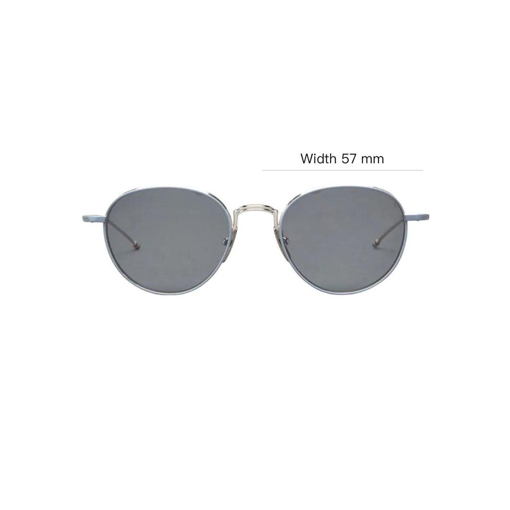 Occhiali da sole rotondi in titanio Thom Browne Occhiali da sole da donna Argento UES119AG0001045