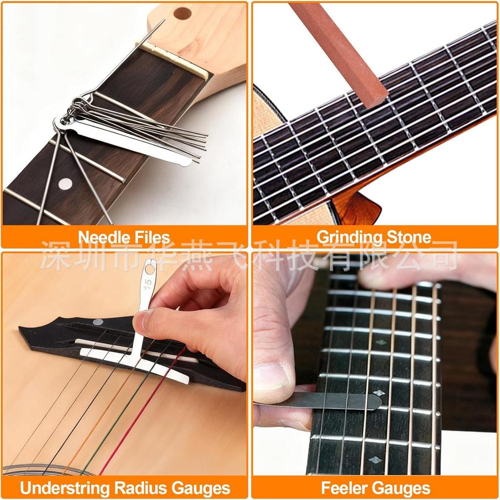 119-in-1 Guitar Tool Set: Strings, Screwdriver, T-Wrench, Pliers, File, Wrench, Gap Gauge & More.