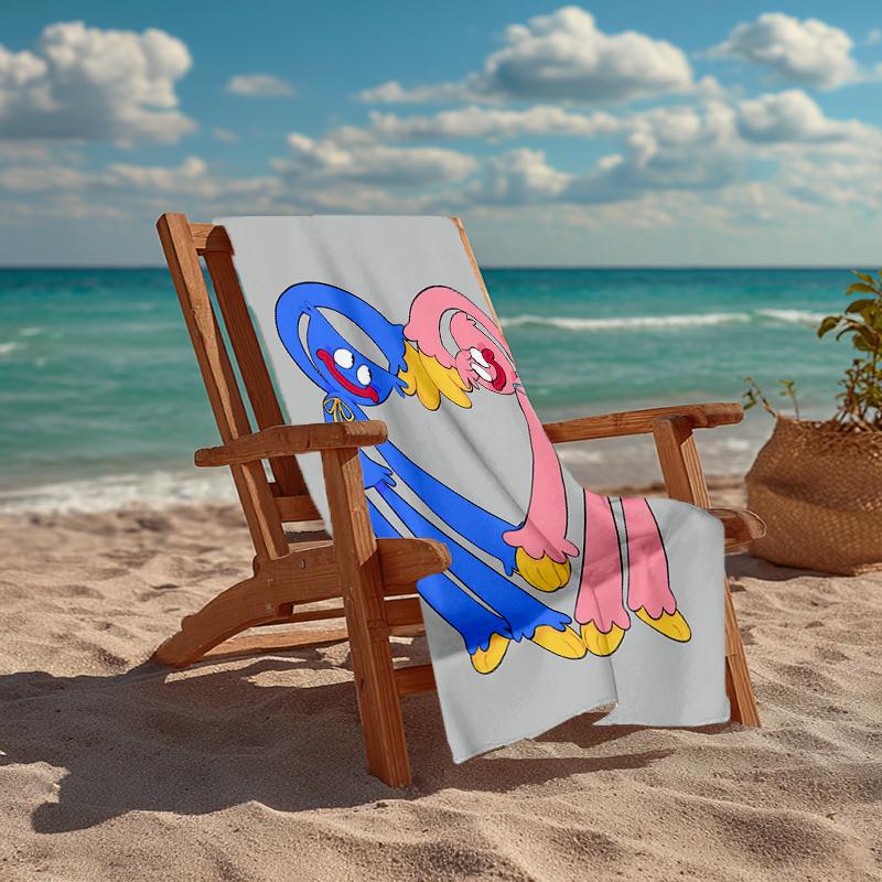 Ultra-Soft Beach Towel with Poppy Playtime Theme,Ideal for Pool - Camping, Diving - Perfect Travel Essential, Vibrant Beach Towel.