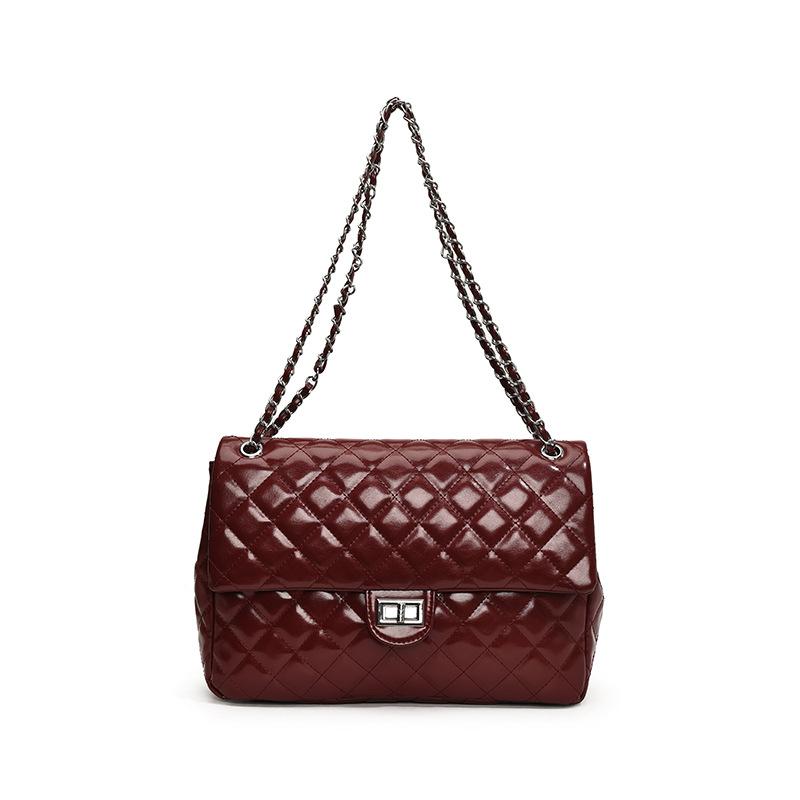 

Сумка-цепочка ромбовидной формы, женская сумка, новая модная вместительная сумка через плечо для поездок на работу, повседневная универсальная сумка-мессенджер красный
