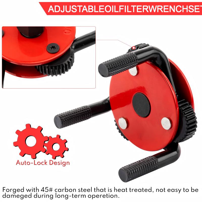 Auto Oil Three-claw Filter Wrench Oil Compartment Disassembly and Assembly Adjustable Disassembly Anti-skid Oil Filter Tool