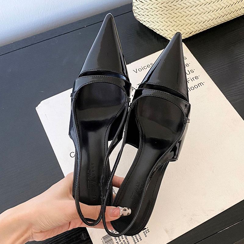 Fashion Fashion Denim Footwear Pumps Women Heels Shoes New In 2025 Female Casual Pointed Toe Slingbacks Slip On Ladies High Heels Shoes