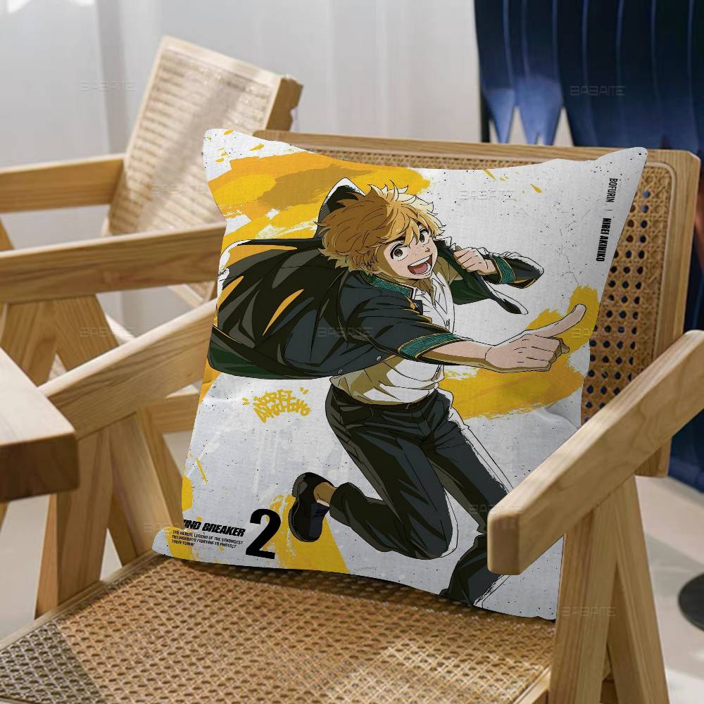 Japanese Anime Wind Breaker Cushion Cover Pillow Cover Decor Pillowcase Printed Cushion Case For Couch