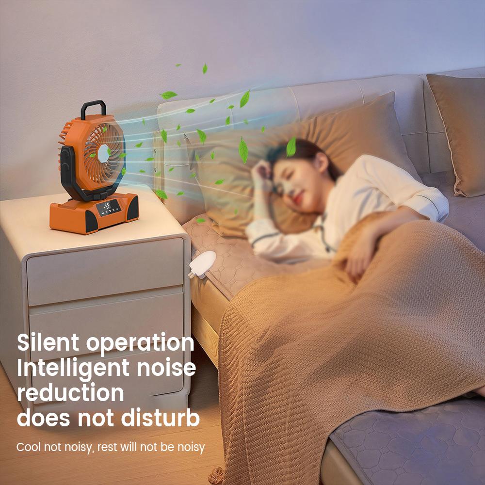 Camping Fan 20000mAh Portable Fan 3 In 1 Rechargeable Battery Powered Fan 5 Speed Wind Adjustable for Travel Bedroom Home Office