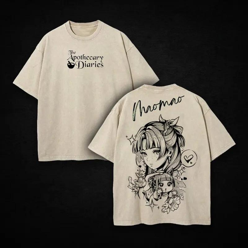 

Anime The Apothecary Diaries Maomao Graphic T Shirt Unisex Women Clothing Oversized Tshirt Washed Cotton Tee Harajuku Tshirt S