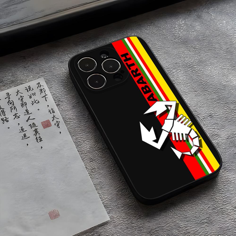 ABARTH Italia Funda para Teléfono de Coche para iphone 14 13 16 11 15ProMax 12 Pro Max Mini Xr Xs X 7 Plus Fundas