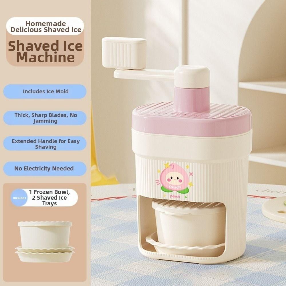 Mini Design Ice Crusher Portable Shaved Ice Maker Manual Ice Shaver Household Use