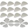 18pcs 0.3mm Precision Stainless Steel Guitar Picks Durable Metal Picks for Ukulele Bass Conventional String Instruments