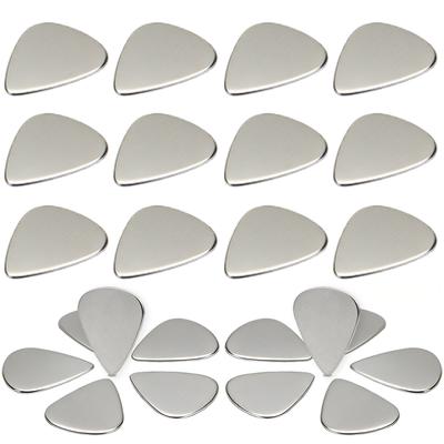 18pcs 0.3mm Precision Stainless Steel Guitar Picks Durable Metal Picks for Ukulele Bass Conventional String Instruments