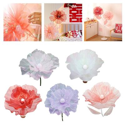 Hollow Design Artificial Flower 50cm Big Simulation Flower Giant Silk Flower Stage Setting